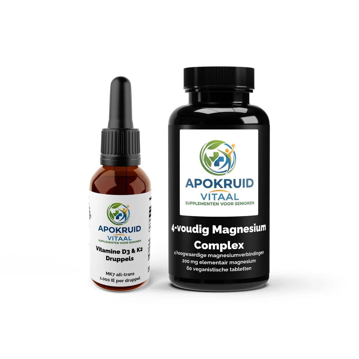 Duo-pakket: vitamine D3 + K2 en magnesium